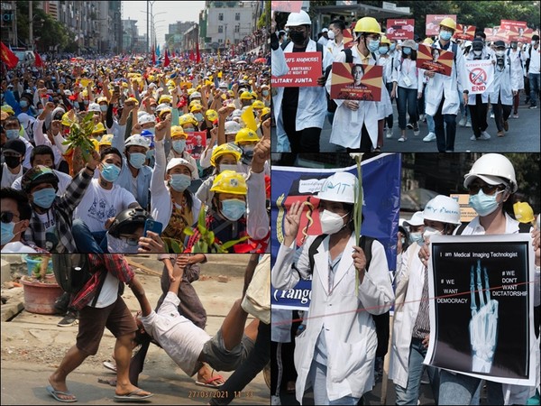 미얀마 민주화 시위 모습. (사진=미얀마 나우)