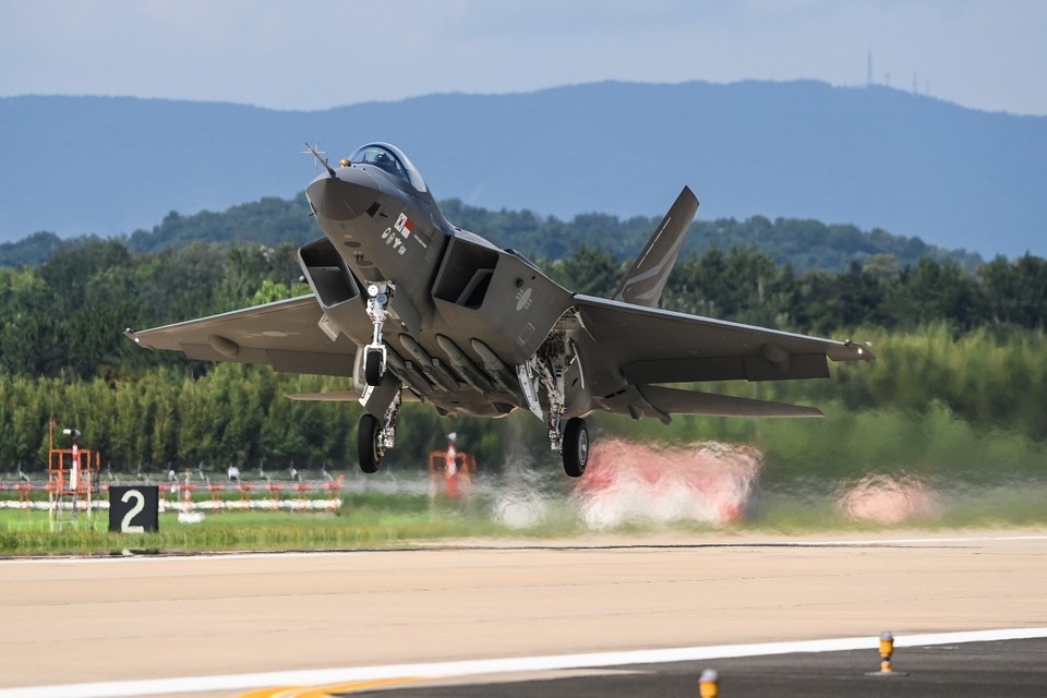 한국형 전투기 보라매(KF-21)가 7월 29일 오전 2차 시험 비행을 진행했다. (사진=방위사업청)